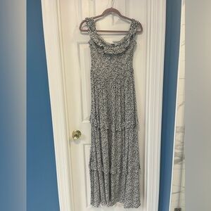 Express Black and White Patterned Dress